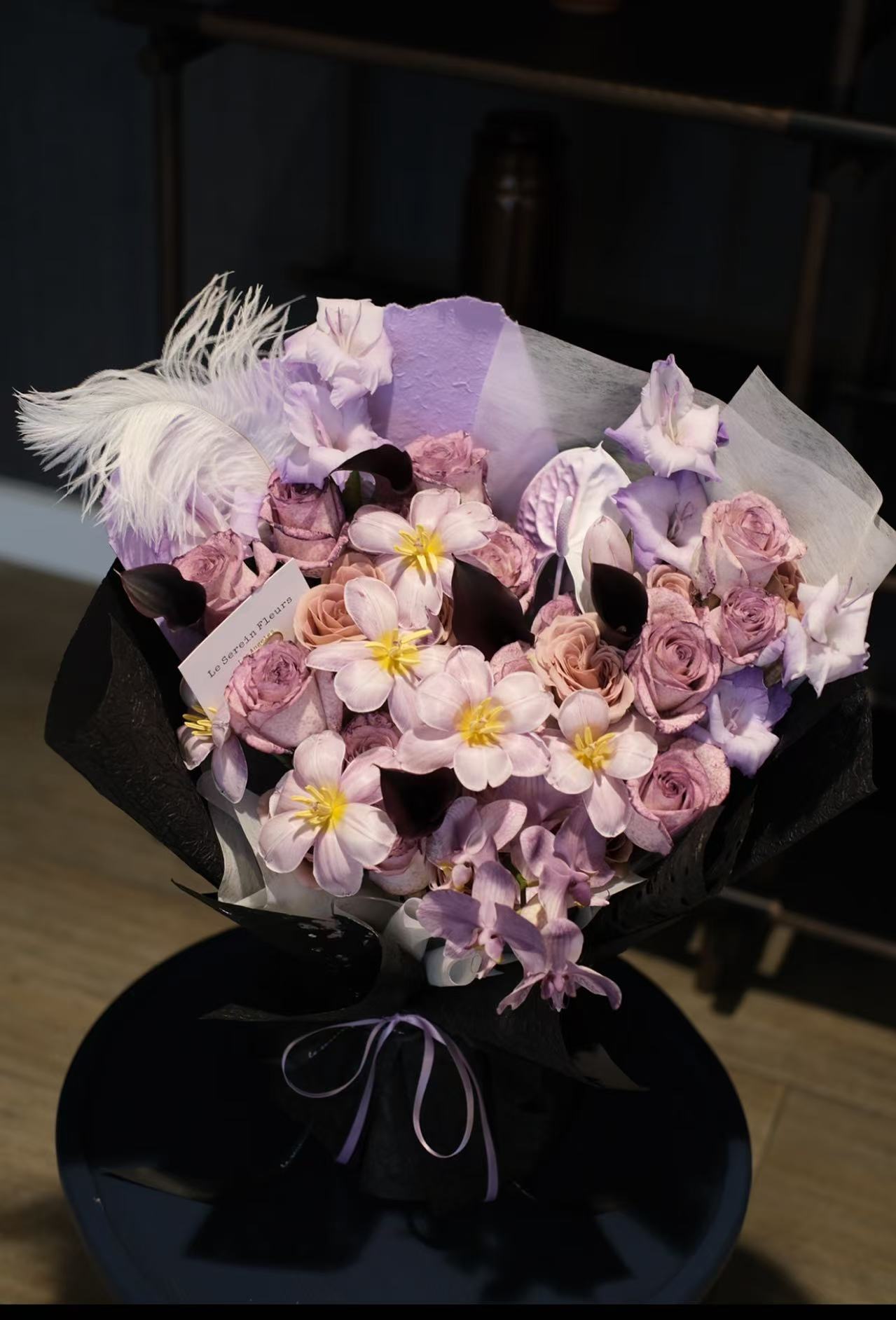 Purple Rose Designed large Bouquet