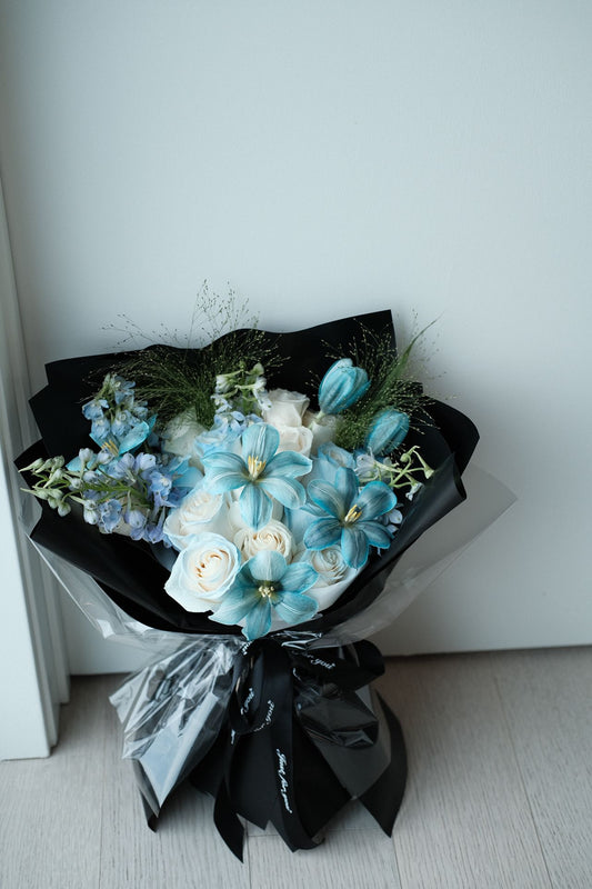 Mixed Blue Rose Bouquet